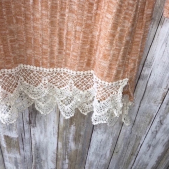 Maurices Orange Lace Bottom Blouse - Picture 4 of 4